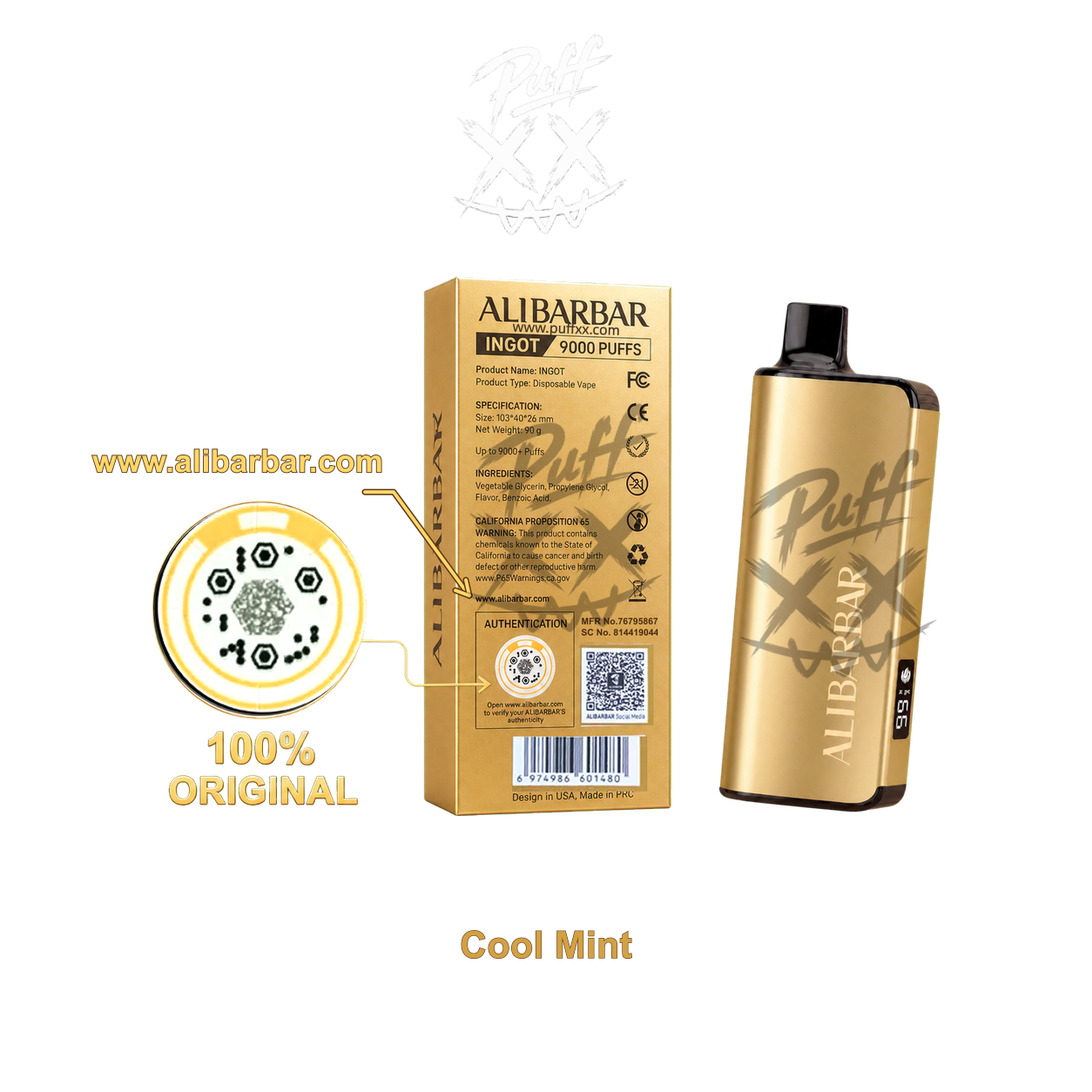 10 x Alibarbar Ingot 9000 Puffs $499.99