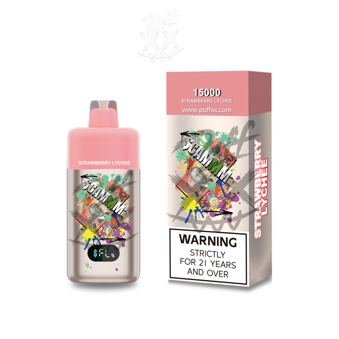 $CAMMM 15000 Puffs - Strawberry Lychee