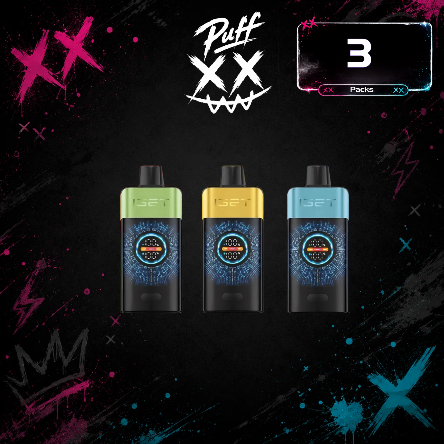 3 x IGET One 12000 Puffs $248.99