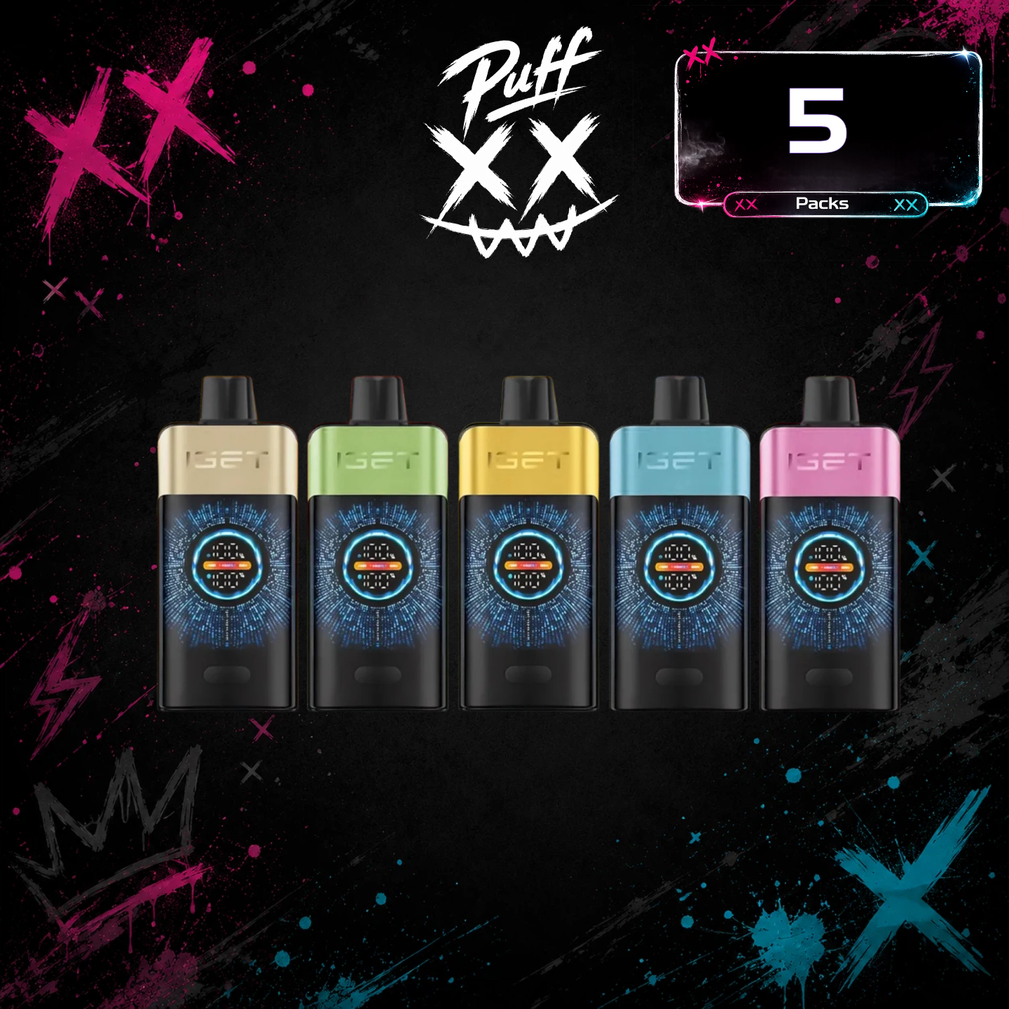 5 x IGET One 12000 Puffs $409.99