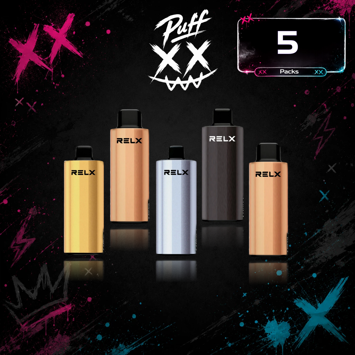 5 x Relx Herc 12000 Puffs $ 284.99