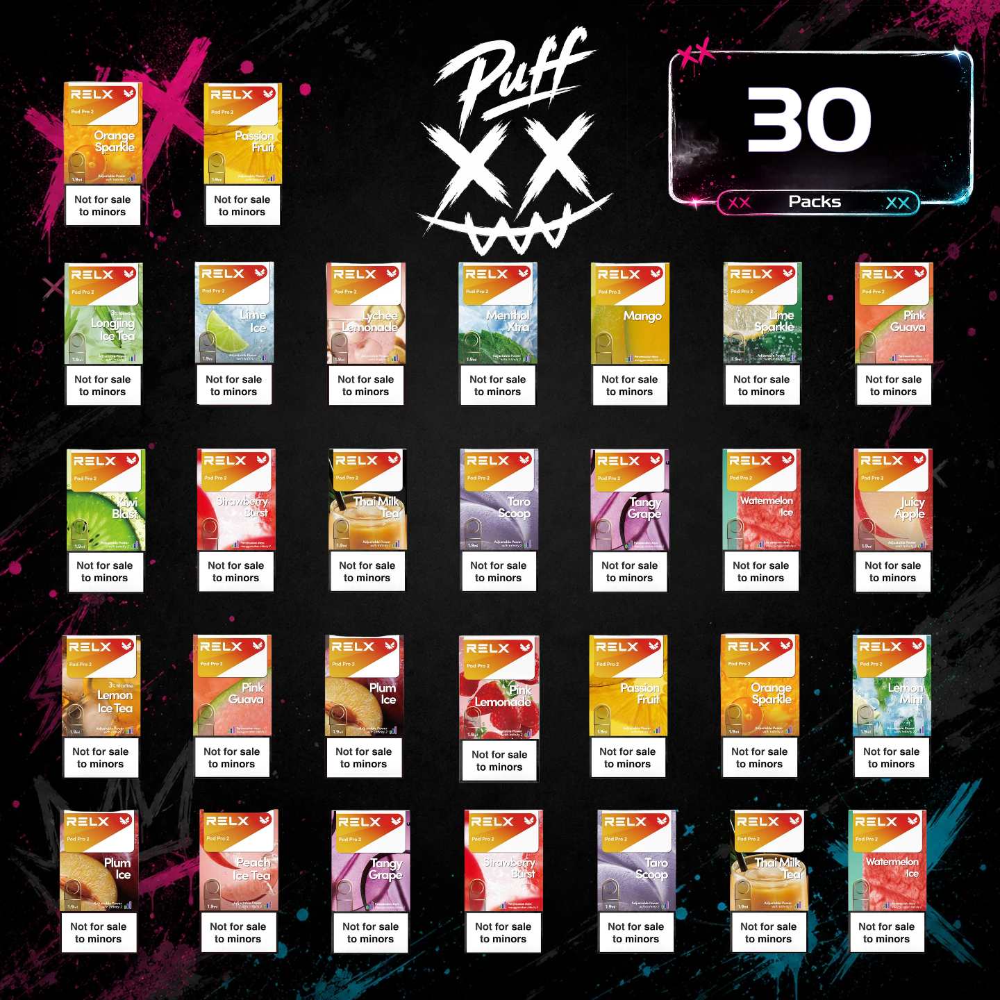 30 × Relx Pods $374.99
